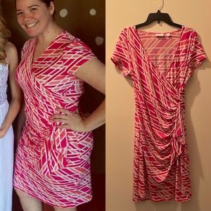 GUC New York & Co. Coral Wrap Dress